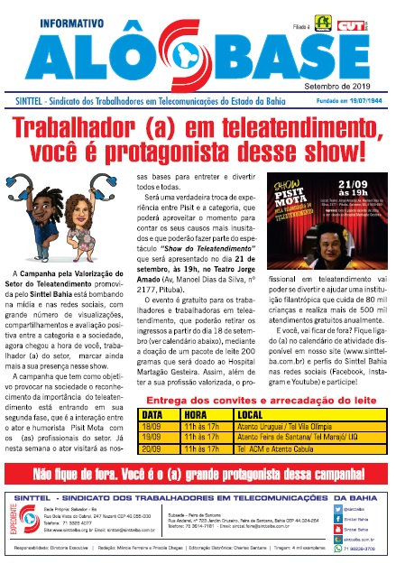 Trabalhador(a) em teleatendimento, você é protagonista desse show!